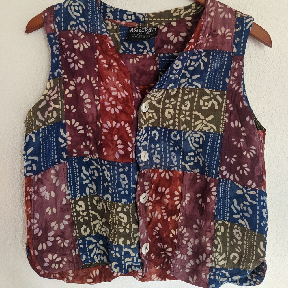 Batik cotton tank top S